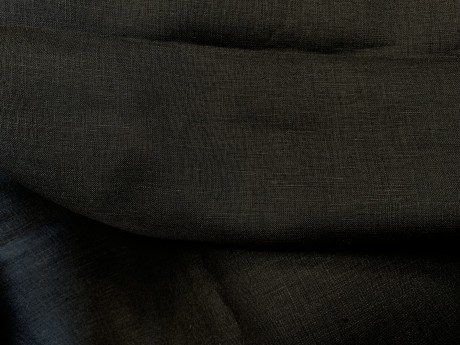 Lino audinys 05c212, juoda, atraiža 199 cm