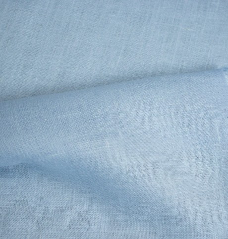 Lino audinys drabužiams, namų tekstilei, atraižos sp. šviesiai melsva 4c33