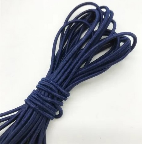 Apvali guma (elastinė virvutė) ~3 mm, sp. tamsiai mėlyna