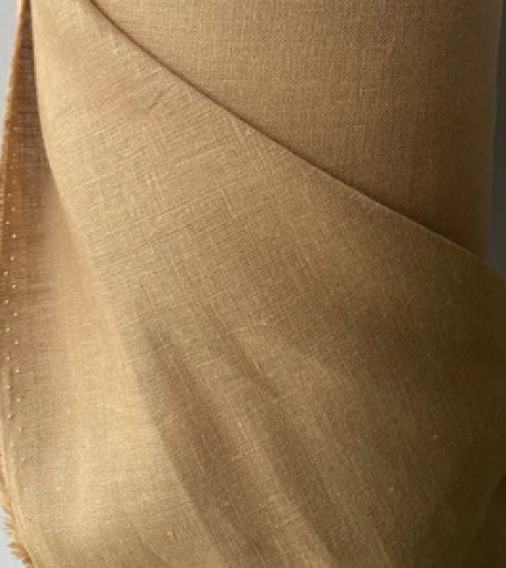 Lino audinys drabužiams, namų tekstilei, atraižos sp. šv. ruda su auksiniu atspalviu 4c33